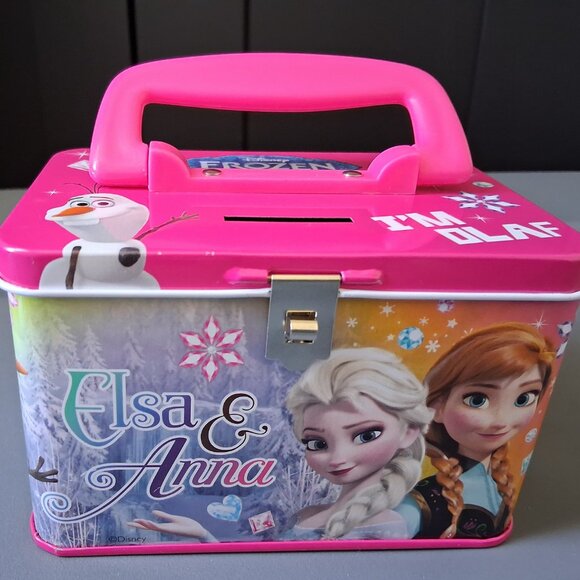Frozen Saving Box With Lock & Key - Pink - Picture 2 of 9